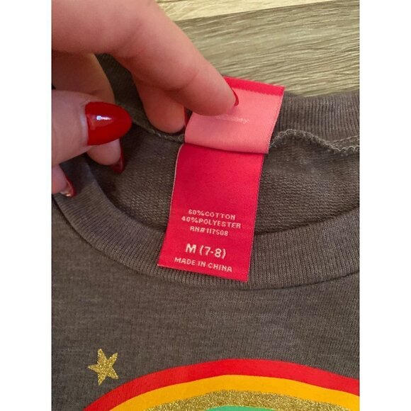 Disney Minnie Mouse Gray Rainbow Ruffled Shirt - Picture 2 of 4